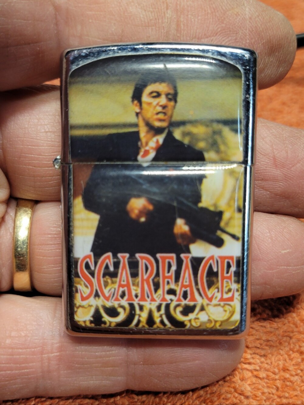 Scarface Flip-Top Lighter, in good shape